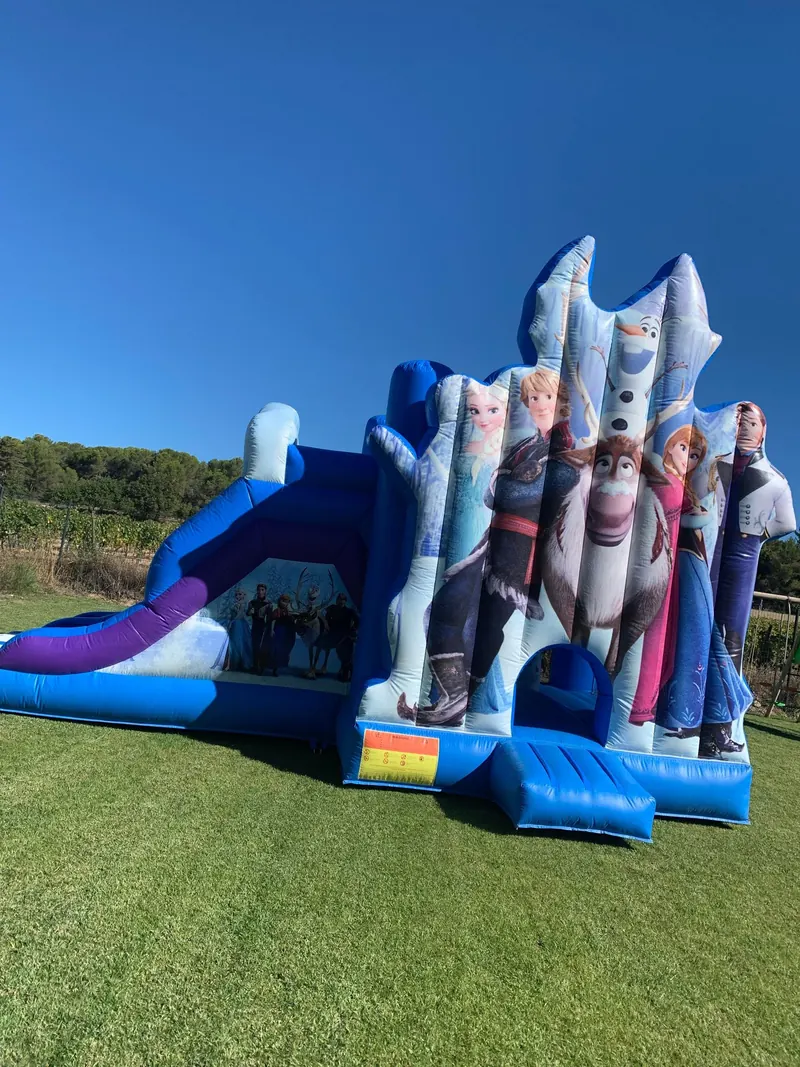 Château gonflable Reine des Neiges 2 vu de face